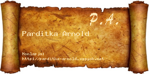 Parditka Arnold névjegykártya